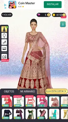 Indian Fashion Dressup Stylist android App screenshot 3