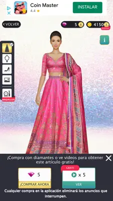 Indian Fashion Dressup Stylist android App screenshot 5